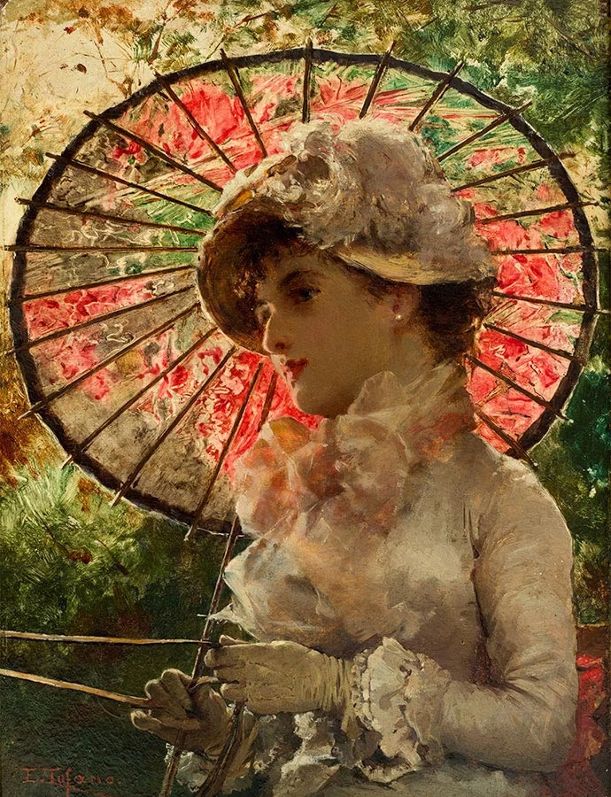 Edoardo Tofano-9-Donna con l'ombrello - Museo Nacional de Bellas Artes, L'Avana